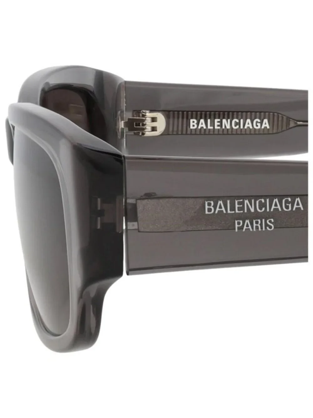 New Balenciaga Unisex Square/Rectangle Grey Grey Grey Fashion Designer Sunglasse